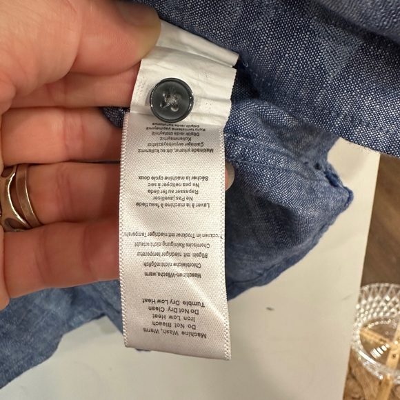 EUC Jachs New York Men's Blue Casual Button Down Shirt with tropical print - Picture 6 of 7